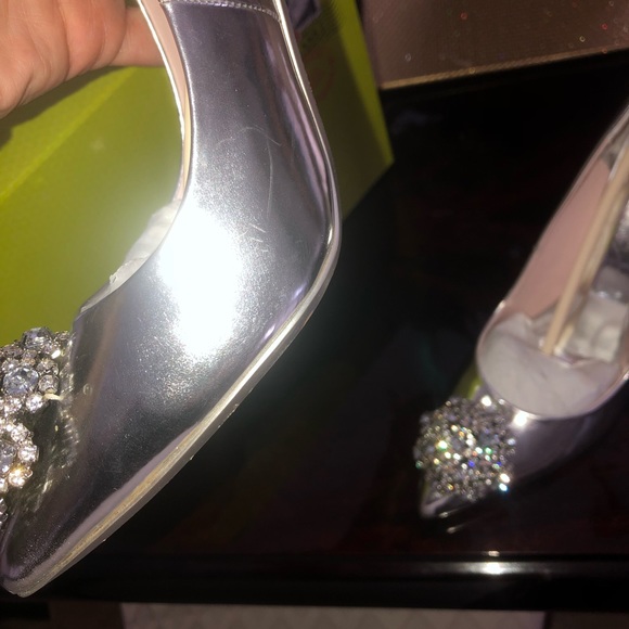 Ted Baker Silver Peetch Pointed Toe Pumps - Picture 6 of 7
